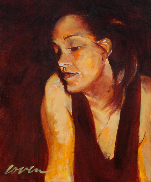 Young Mother Painting